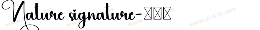 Nature signature字体转换